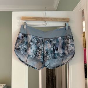 Lulu blue patterned shorts